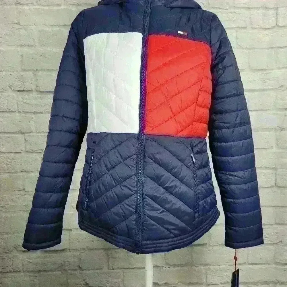 Tommy Hilfiger Sport Womens Puffer Jacket Sz L - Picture 10 of 12